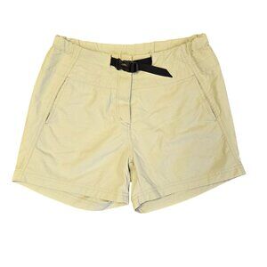 Exofficio Womens S Nylon Gorpcore Hiking Shorts Adjustable Belt Beige